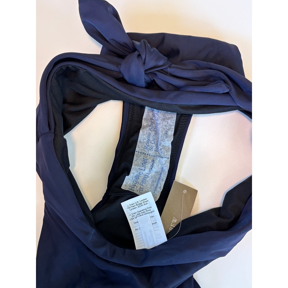 NEW‎ J.Crew Bikini Bottom Navy Blue Womens XS High Waisted Knot Front BC110 - Picture 4 of 8